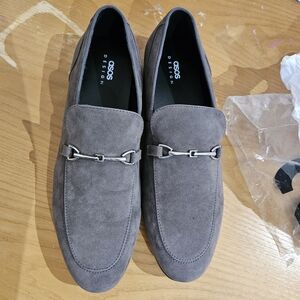 ASOS Design Gray Suede Loafers